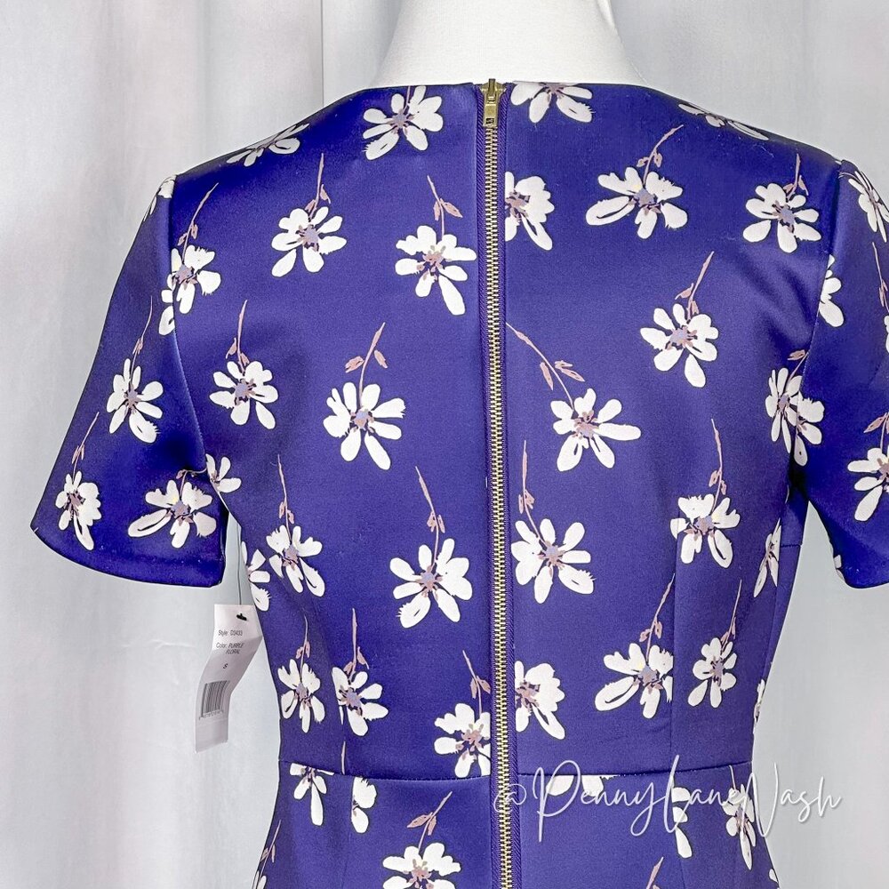 NWT Alexia Admor Floral Monica Mini Dress Purple Size Small - Picture 7 of 10
